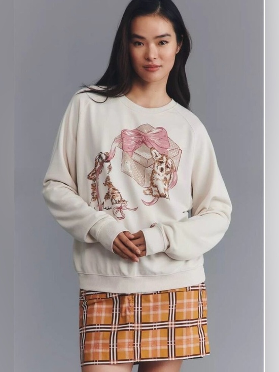 Anthropologie Tops - NWT Maeve by Anthropologie Animal Friends Crew Neck Sweatshirt Size Large